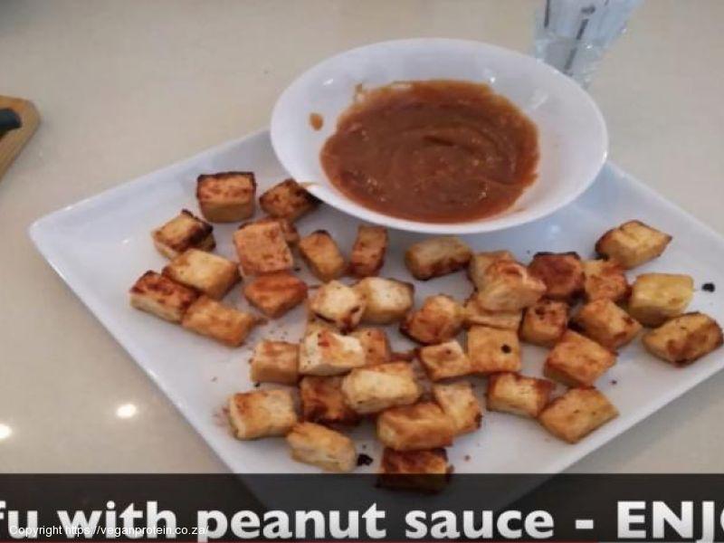 Tofu with Peanut Sauce