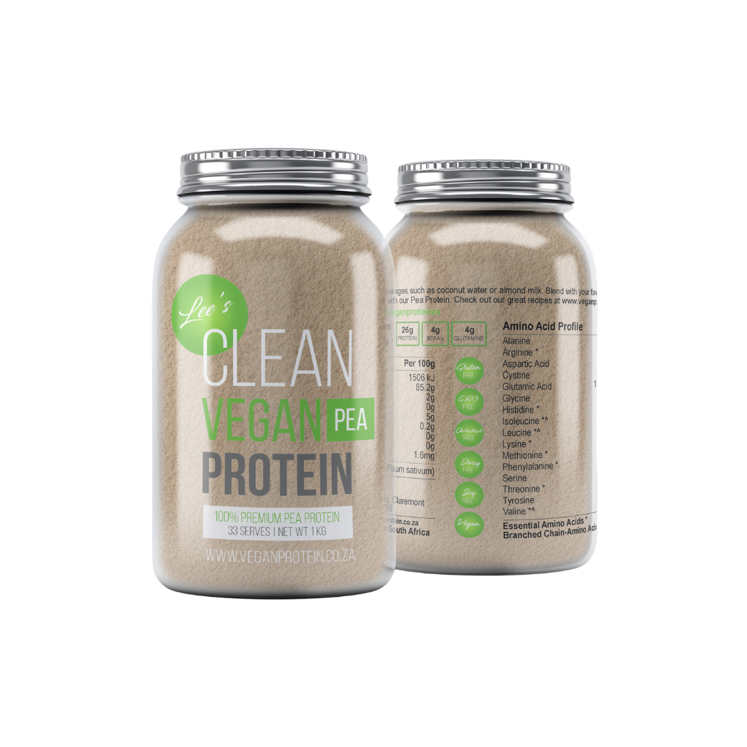 Lee's Clean Vegan Pea Protein – 1kg – Glass Jar - Image 2